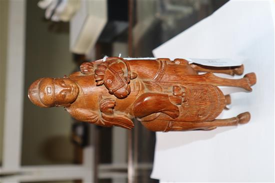A Chinese bamboo immortal on horse height 23cm